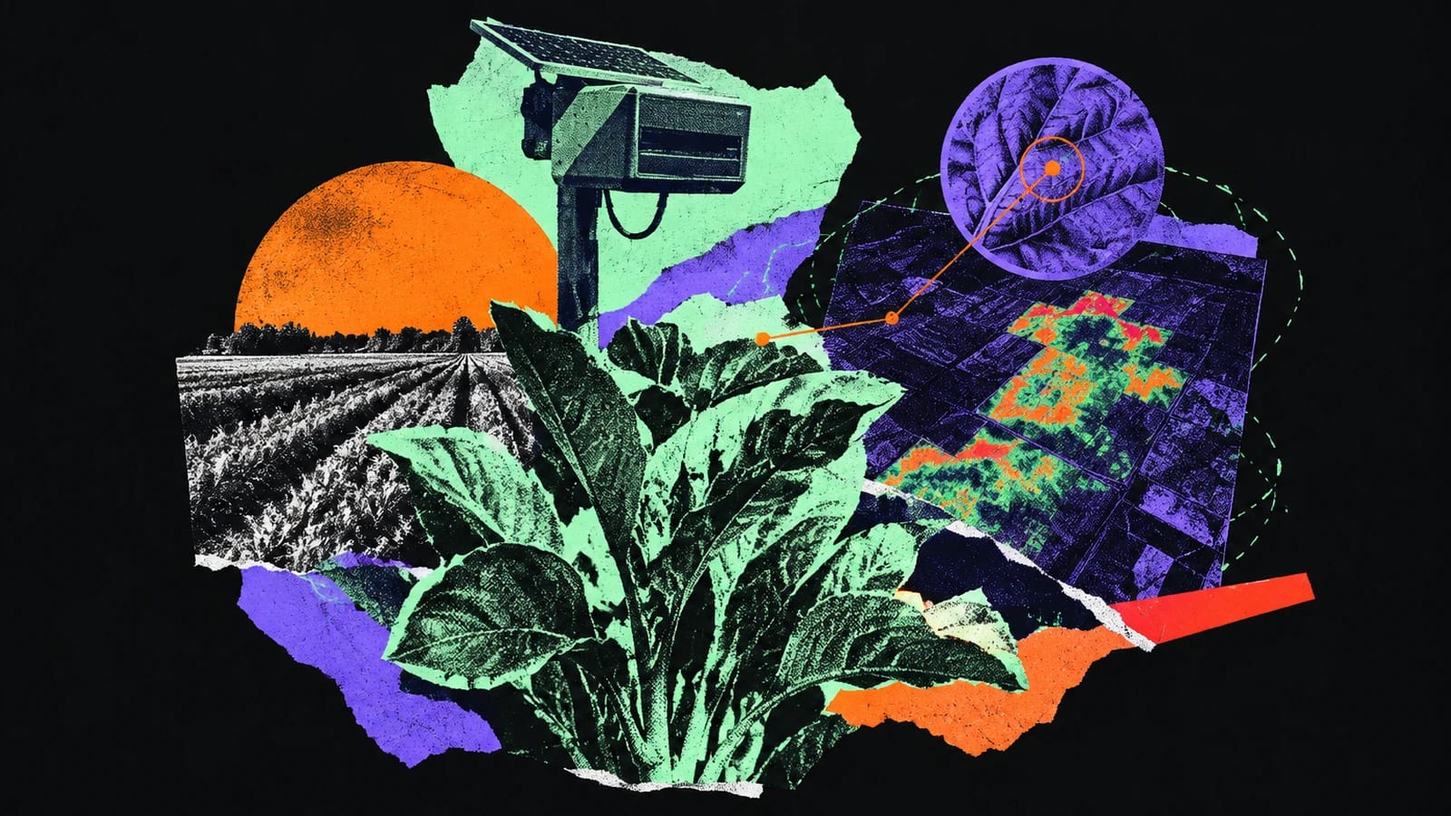 Ilustración editorial para hexafarms