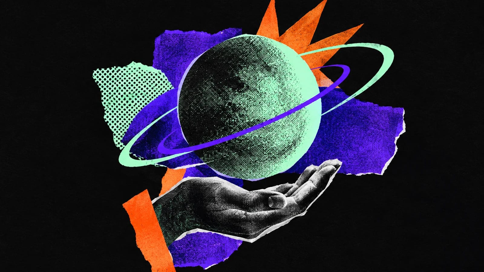 Ilustración editorial para Orbits