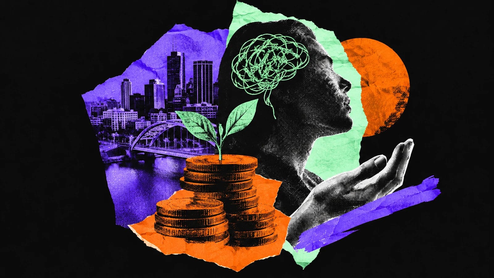 Ilustración editorial para MoneyStack