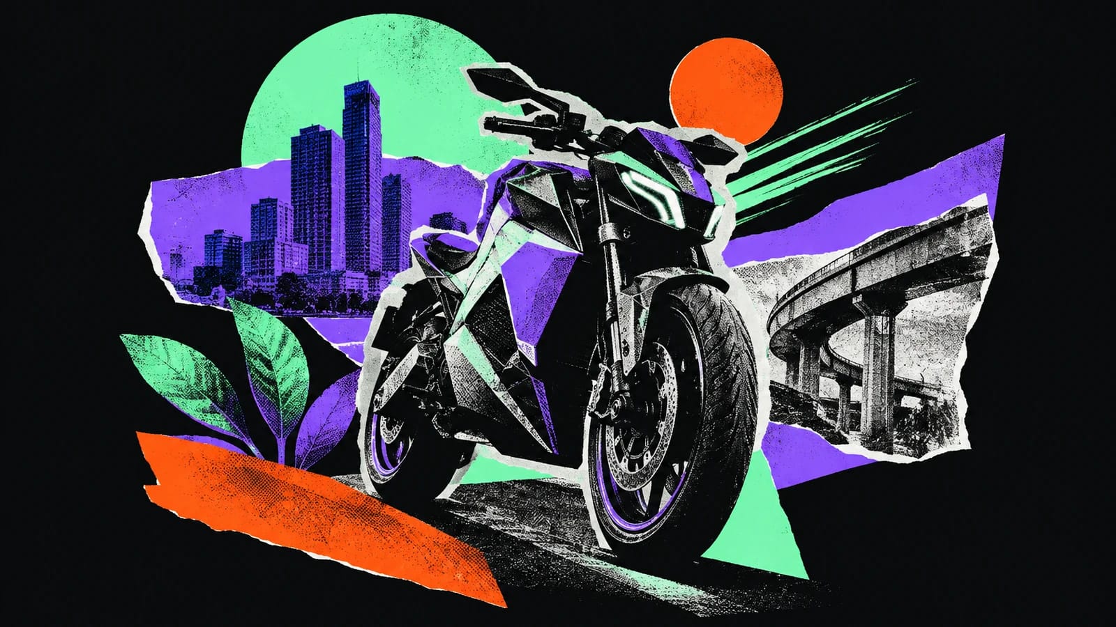 Ilustración editorial para Ultraviolette Automotive