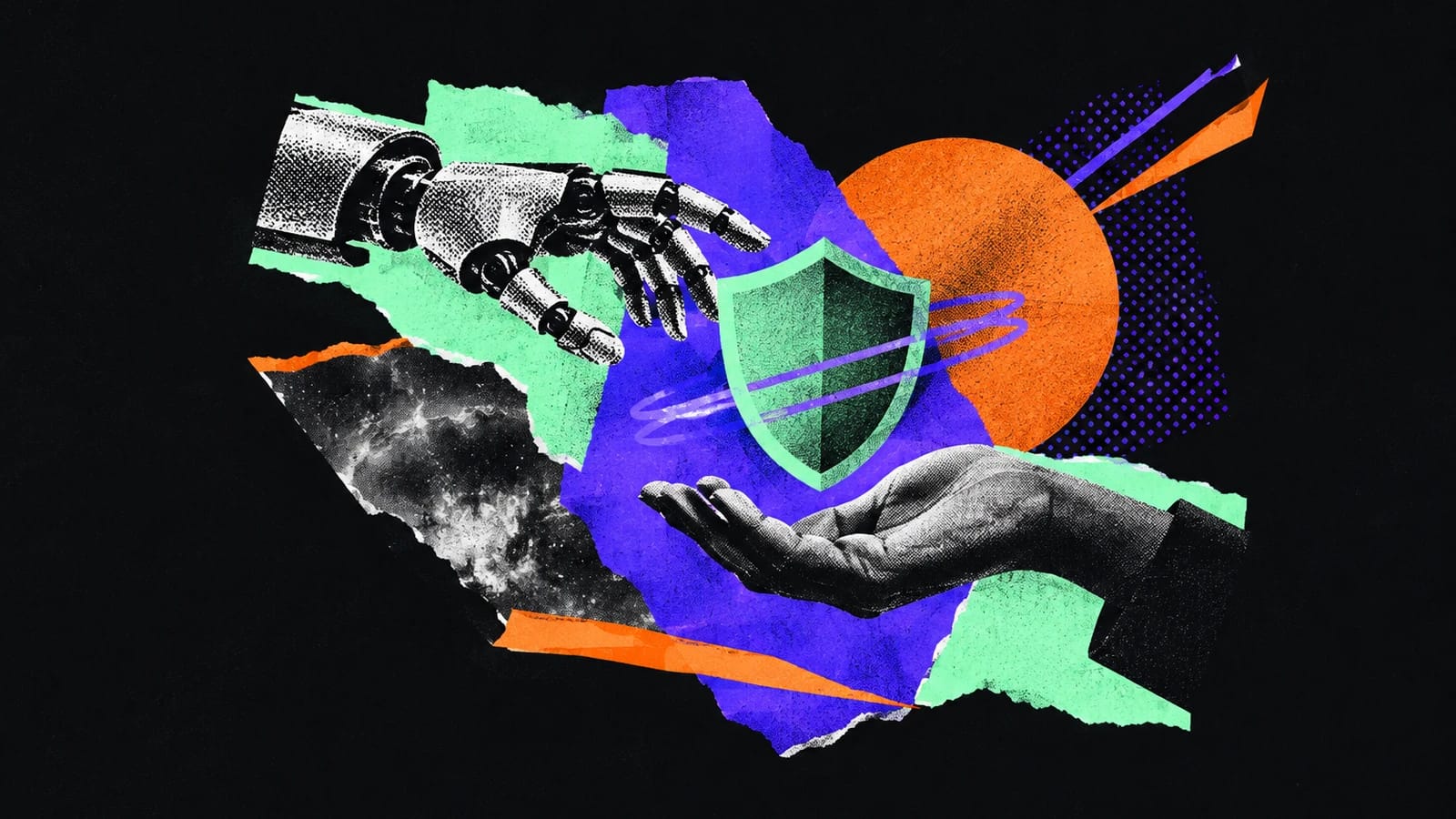 Ilustración editorial para Artificial Intelligence Underwriting Company