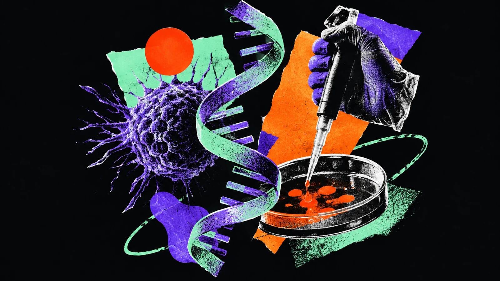 Ilustración editorial para Cloverleaf Bio