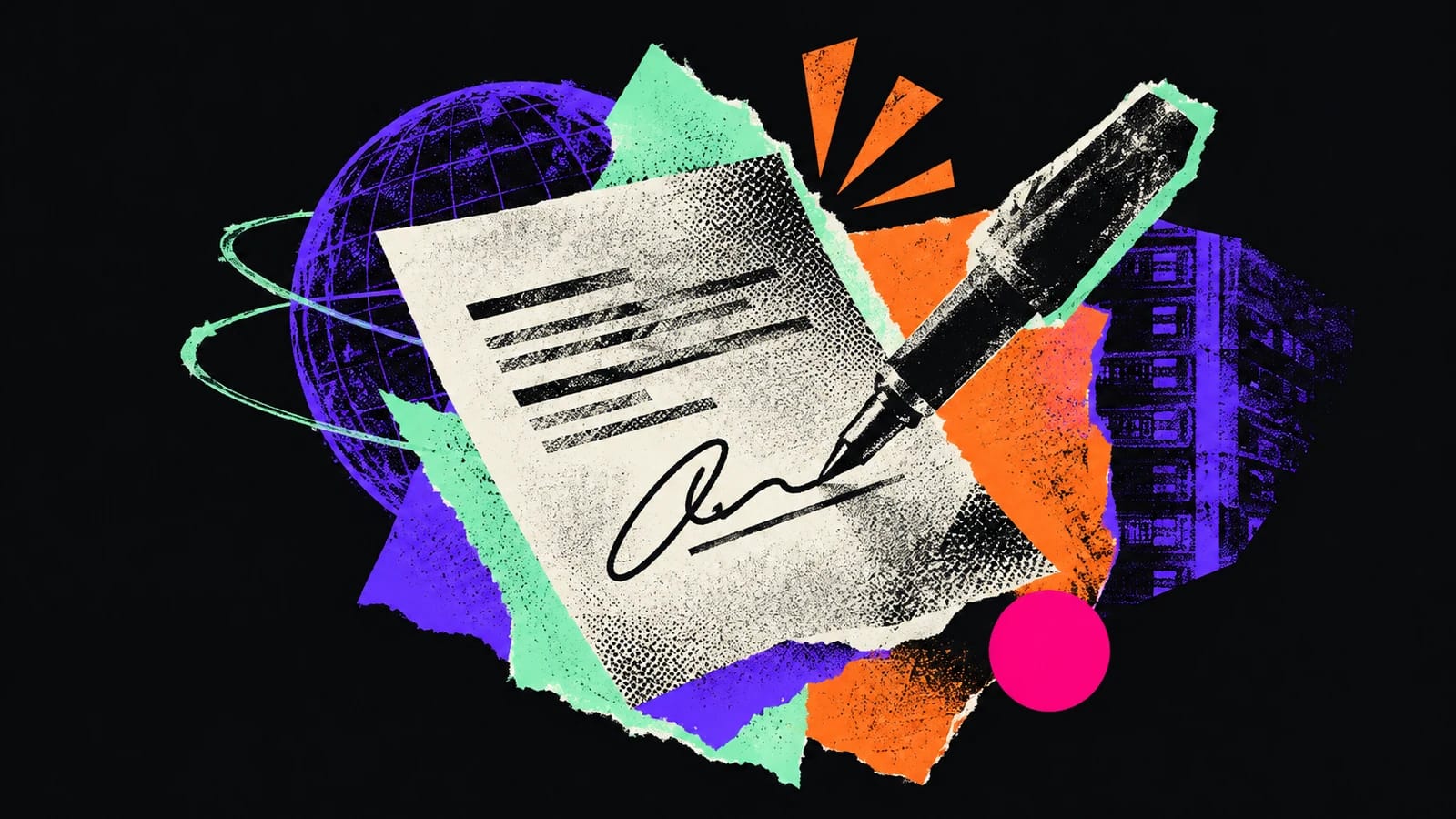 Ilustración editorial para SignSplit