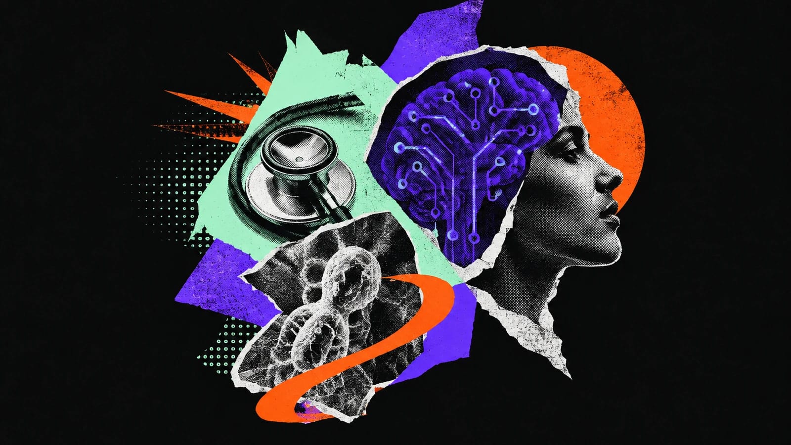 Ilustración editorial para GenHealth.ai