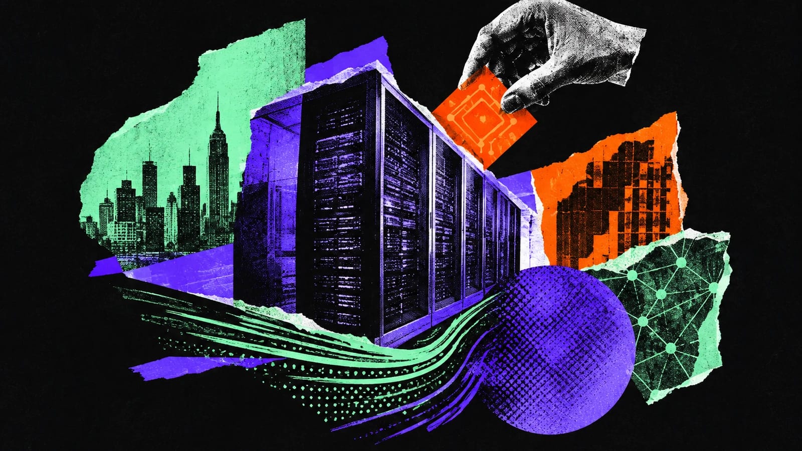 Ilustración editorial para Liquid Compute