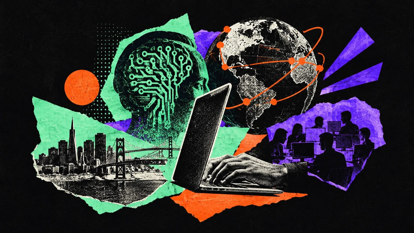 Ilustración editorial para Shamrock AI