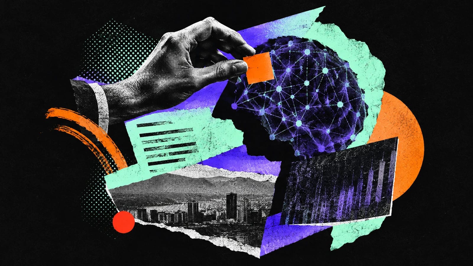 Ilustración editorial para Menos AI