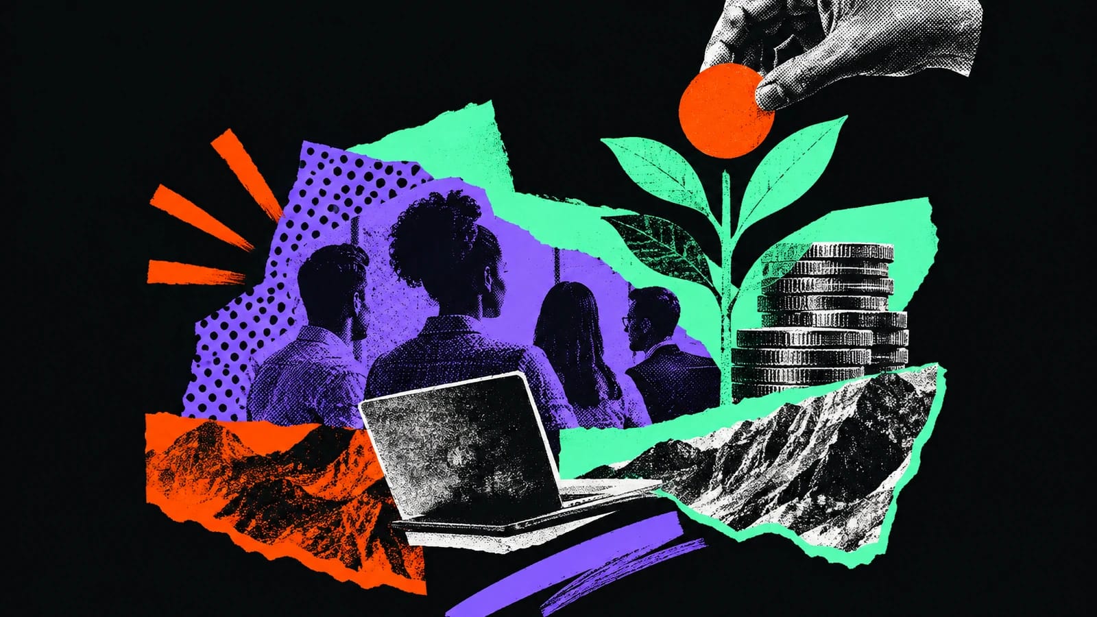 Ilustración editorial para BrightPlan