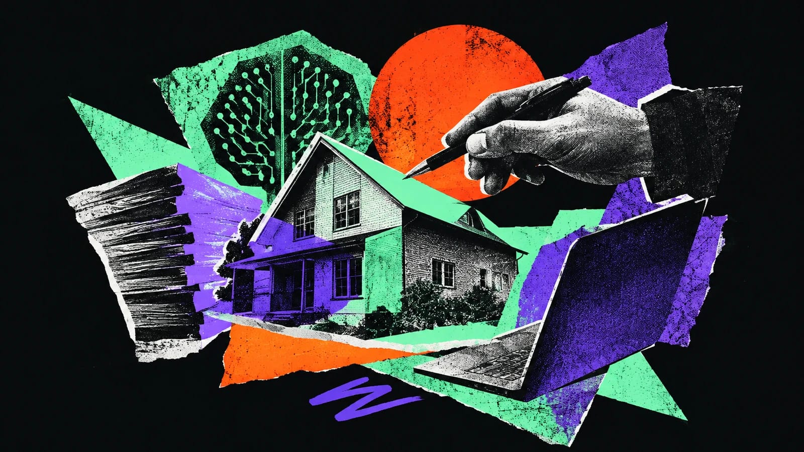 Ilustración editorial para Elio Mortgage