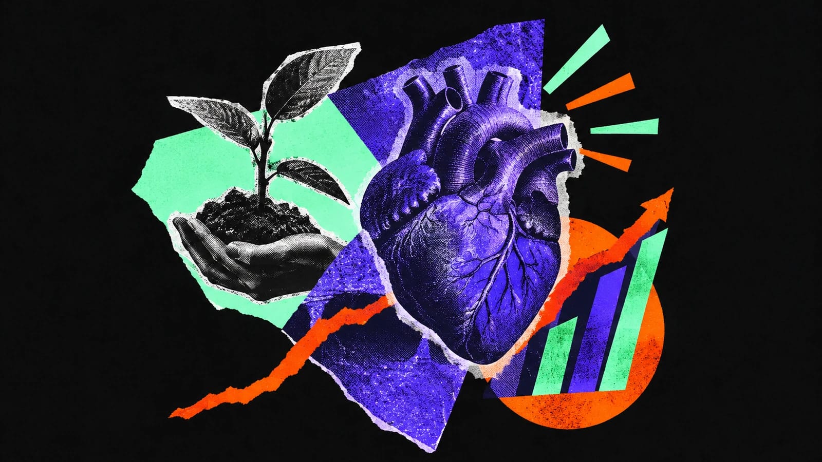Ilustración editorial para Heartbeats