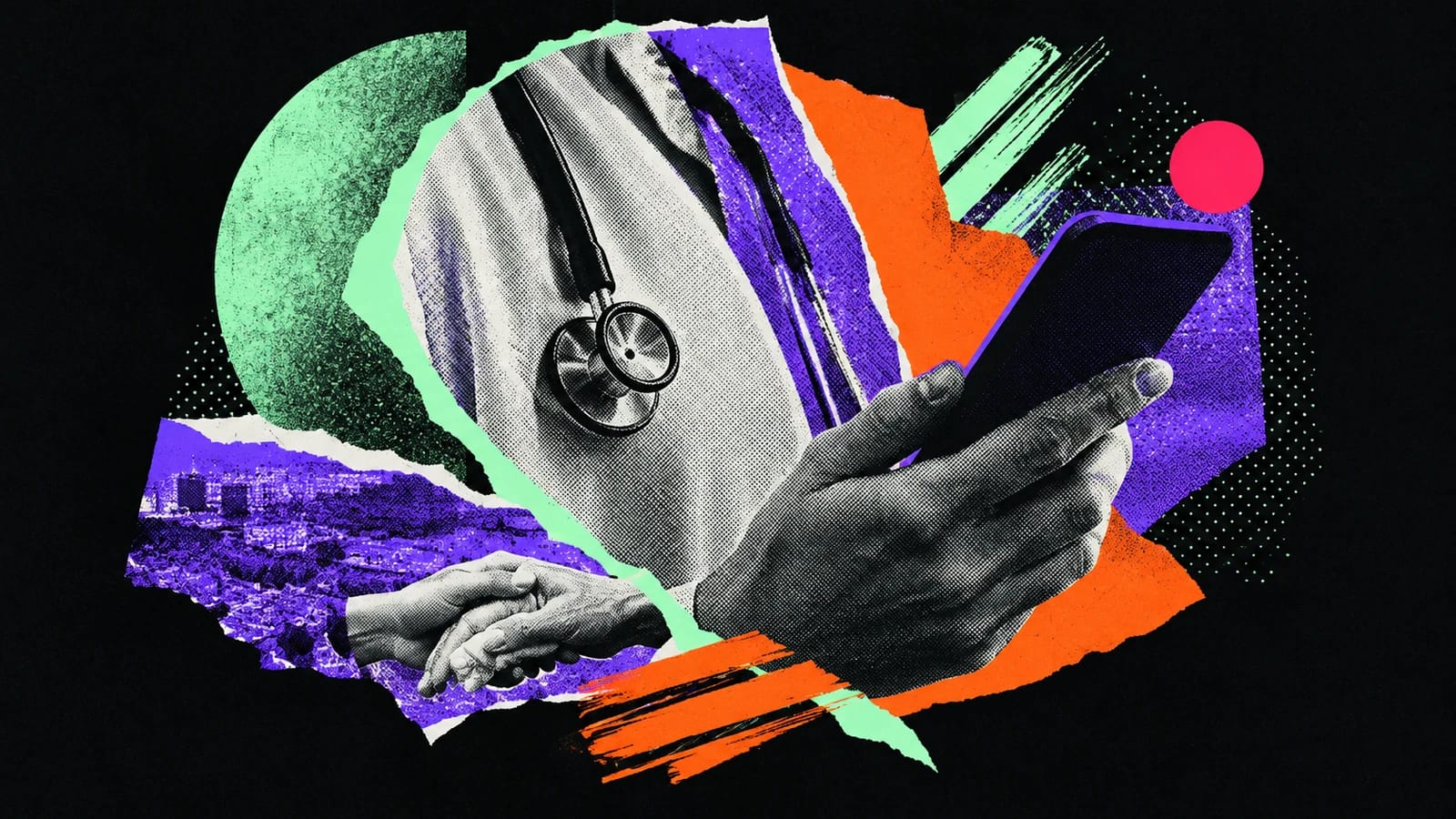 Ilustración editorial para Vheda Health