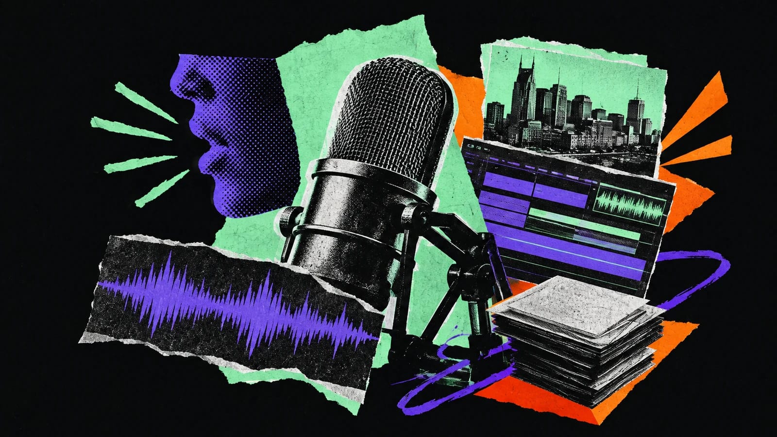 Ilustración editorial para Rebel Audio