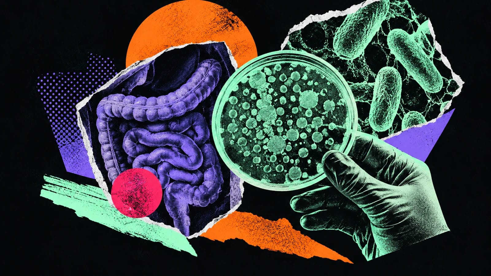 Ilustración editorial para Microbiotica