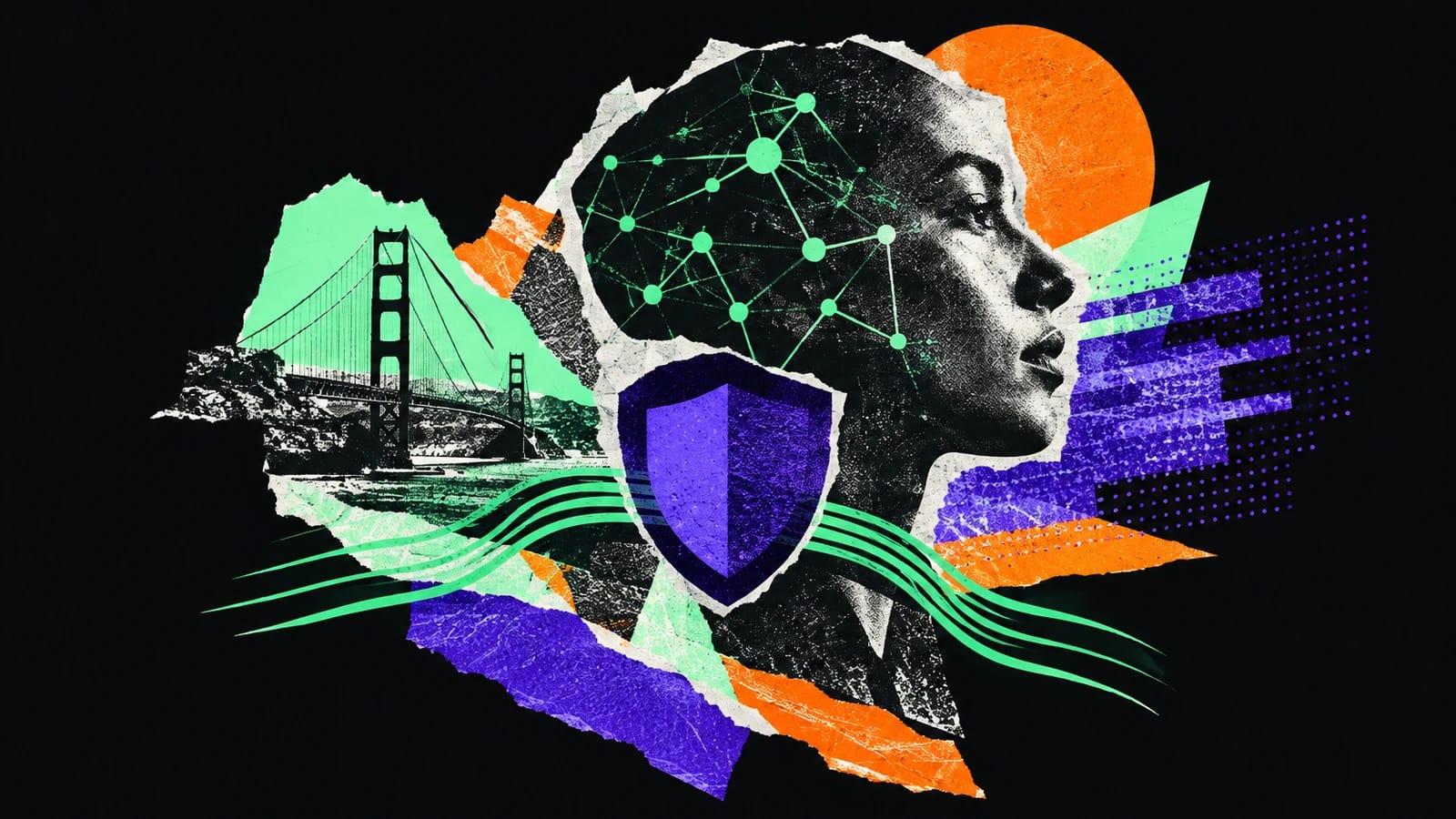 Ilustración editorial para Harmonic Security