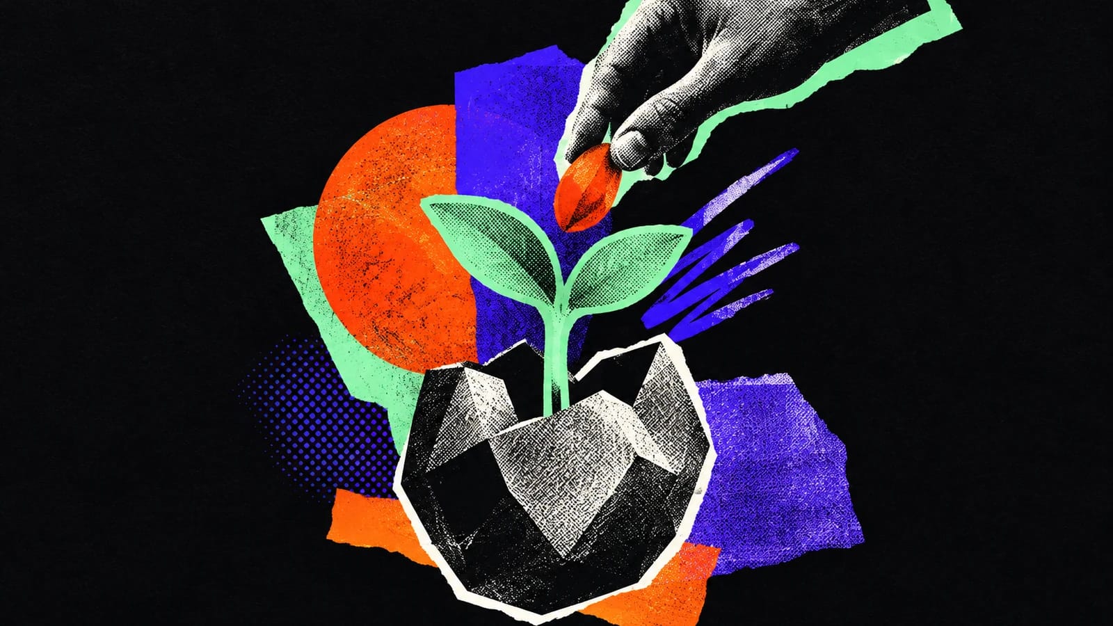 Ilustración editorial para Pythag Tech