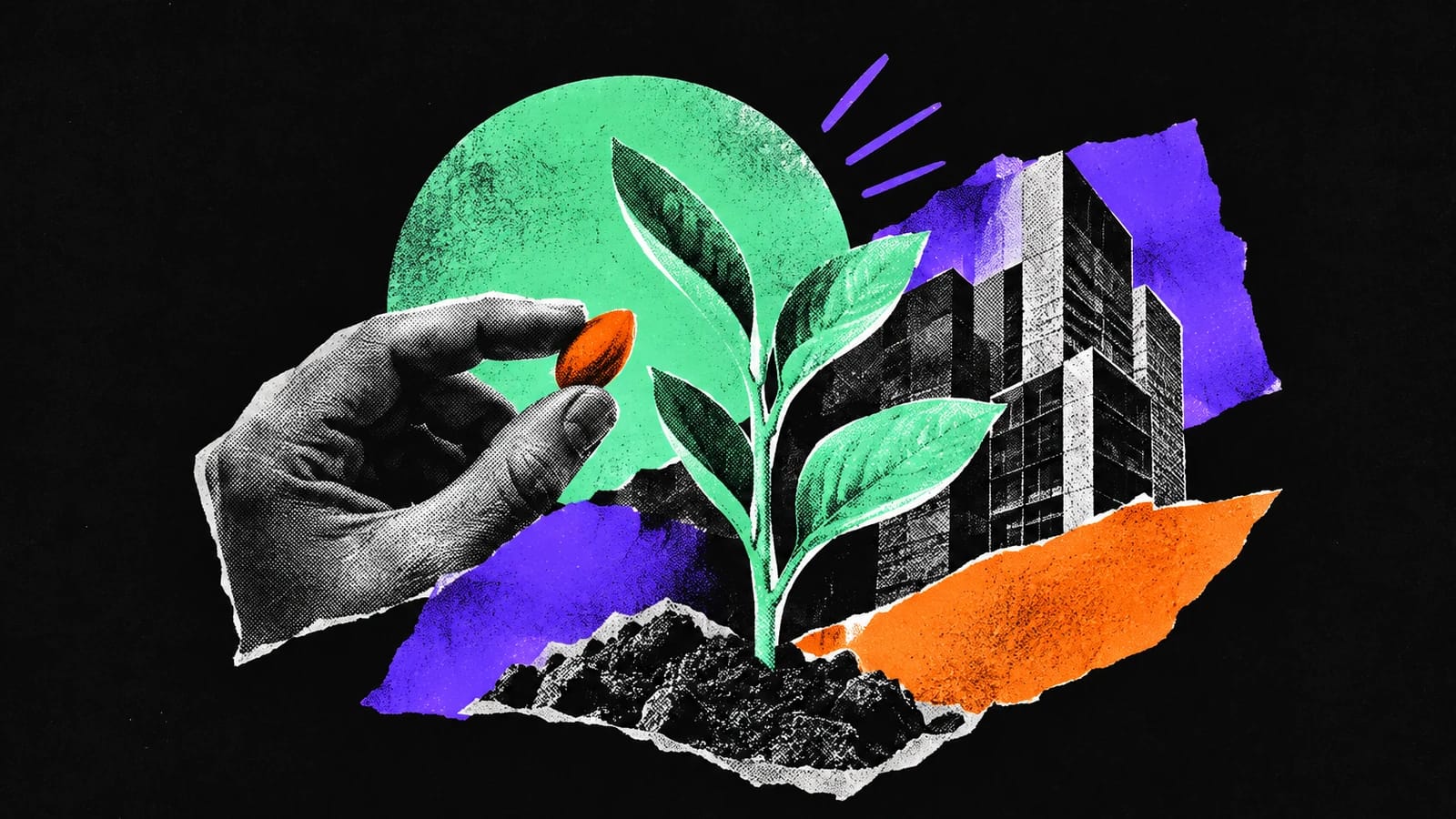 Ilustración editorial para Reebuild